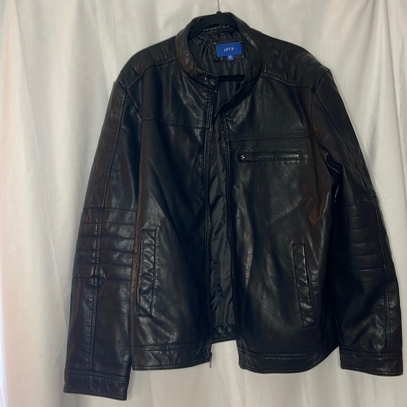 APT. 9 LEATHER ZIP UP JACKET (XXL) - Picture 1 of 8